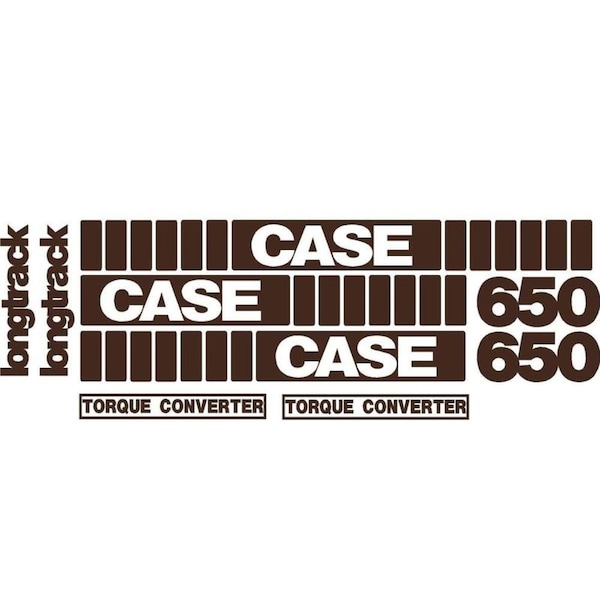 Whole Machine Longtrack Torque Converter Decal Set Fits Case Crawler Dozer 650